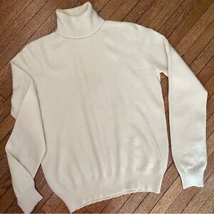 100% CASHMERE Saks 5th Ave Folio Collection turtleneck medium sweater vintage